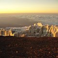 Widok z kilimandzaro na lodowiec .